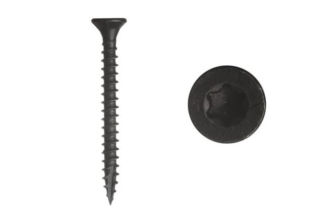 Tuinschroeven 4 x 40 mm zwart (100 stuks)