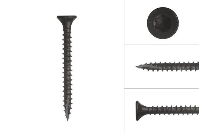 Tuinschroeven 4 x 40 mm zwart (100 stuks)