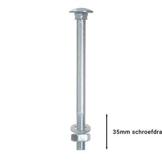 Slotbout Verzinkt M10 x 130 mm (10 stuks)