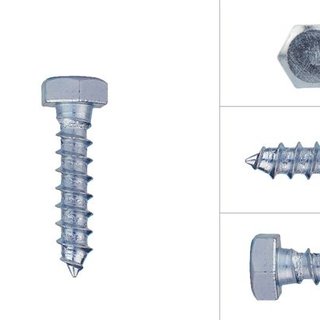 Houtdraadbouten Verzinkt M8 x 35 mm (10 stuks)