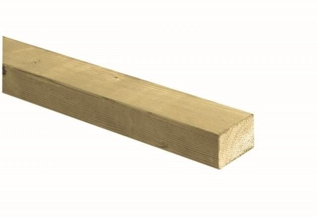 Vuren regel 44 x 70 mm geïmpregneerd