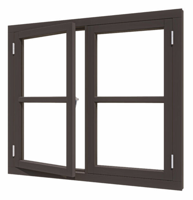 Douglas Steellook Vleugelraam dubbel 145x131cm Zwart gespoten (incl. glas)