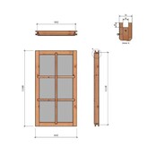 Douglas Vastraam 64x117cm