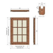 Douglas Uitzetraam 90x130cm