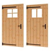 Douglas opgeklampte deur enkel met raam 106x202cm excl h&s