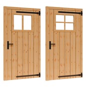 Douglas opgeklampte deur enkel met raam 106x202cm excl h&s