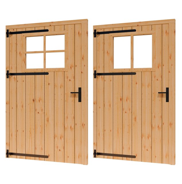 Douglas opgeklampte deur enkel met raam 133x220cm XL excl h&s Douglas opgeklampte deur enkel met raam 133x220cm XL excl h&s