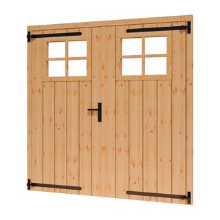 Douglas Opgeklampte Deur Dubbel 199x202 met raam