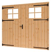 Douglas opgeklampte deur dubbel met raam 253x220cm excl h&s  XL