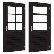 Douglas Stapeldorpeldeur zwart/wit Deluxe Enkel 106x219 - Incl. dubbel glas