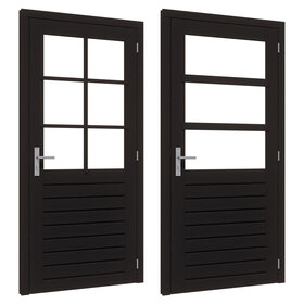 Douglas Stapeldorpeldeur zwart/wit Deluxe Enkel 106x219