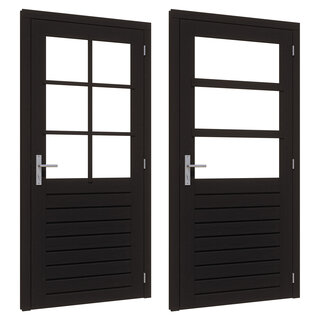 Douglas Stapeldorpeldeur zwart/wit Deluxe Enkel 106x219