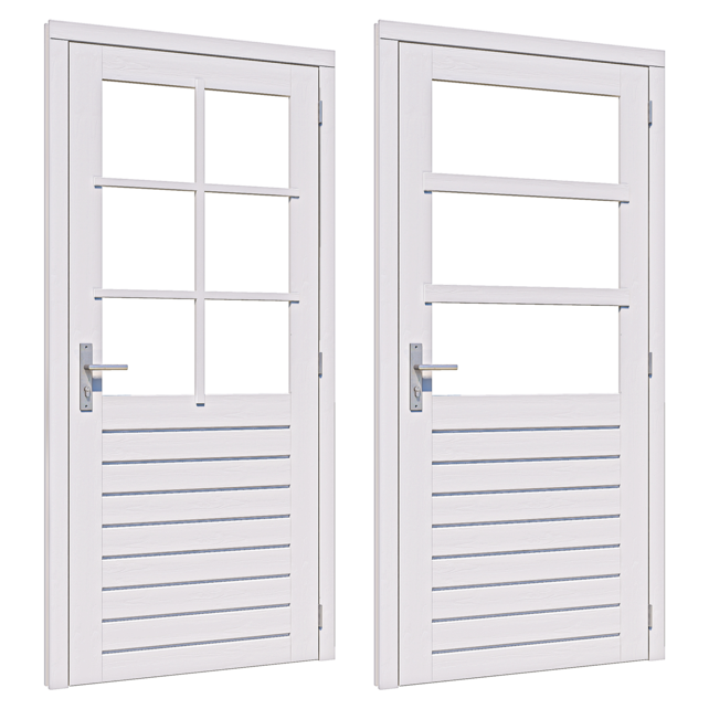 Douglas Stapeldorpeldeur zwart/wit Deluxe Enkel 106x219 - Incl. dubbel glas