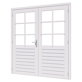 Douglas Stapeldorpeldeur zwart/wit Deluxe Dubbel 200x219cm