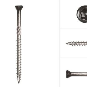 Rvs tuinschroeven 4 x 40 mm zwart 200 st