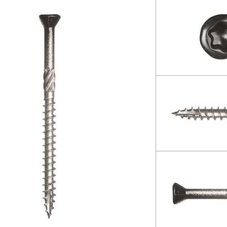 Rvs tuinschroeven 4 x 40 mm zwart 200 st