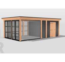 Veranda met schuur 750x400