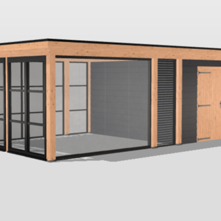 Veranda met schuur 750x400