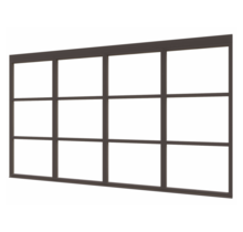Douglas Steellook Glaswand  (viervoudig)