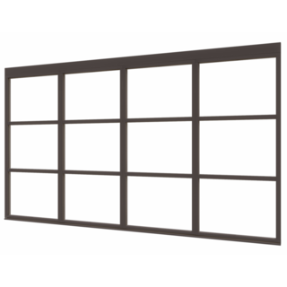 Douglas Steellook Glaswand  (viervoudig)