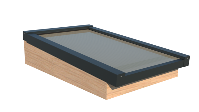 Lichtstraat Lessenaarsdak (frame Douglas onbehandeld)