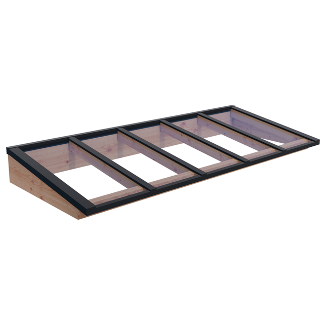 Lichtstraat Lessenaarsdak (frame Douglas onbehandeld)