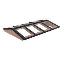 Lichtstraat Zadeldak (frame Douglas onbehandeld)