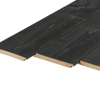 Douglas halfhoutsrabat 18 x 195 mm - 2x zwart gespoten