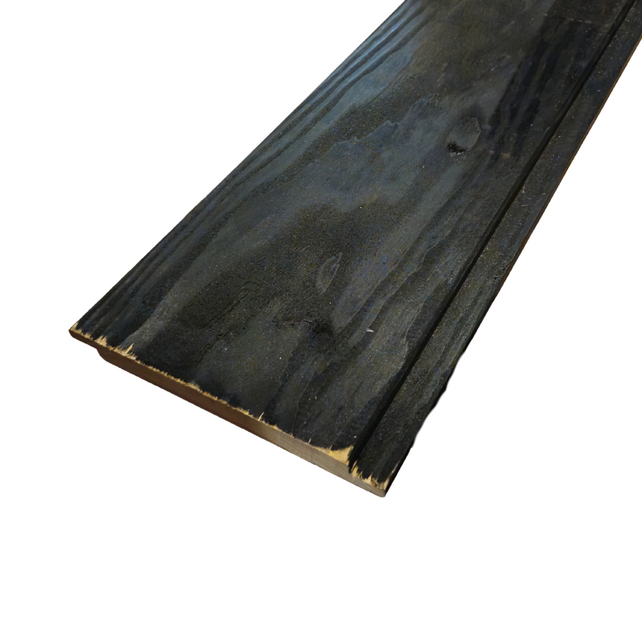 Douglas halfhoutsrabat 18 x 195 mm - 2x zwart gespoten