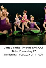 Arlekino Ticket VS 07 Don 14/05/2026 om 17:00u - Carte Blanche - Arlekino@Ma'GO!