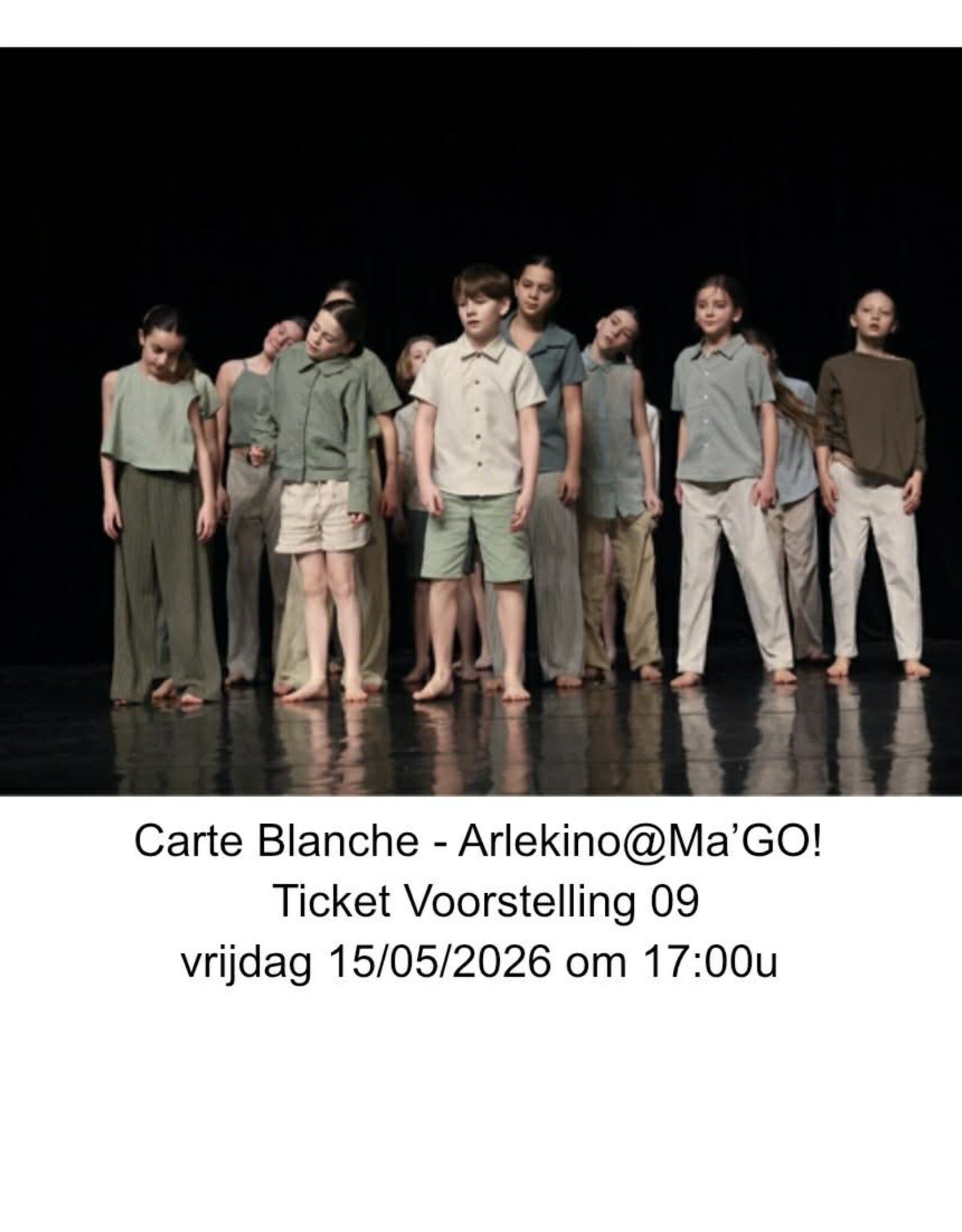 Arlekino Ticket VS 09 Vrij 15/05/2026 om 17:00u - Carte Blanche - Arlekino@Ma'GO!