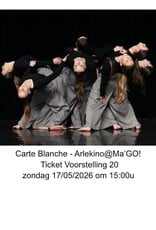 Arlekino Ticket VS 20 Zon 17/05/2026 om 15:00u - Carte Blanche - Arlekino@Ma'GO!