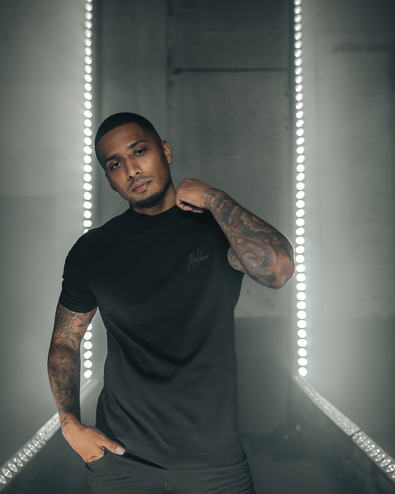 Malelions | Turtleneck T-Shirt - Black 