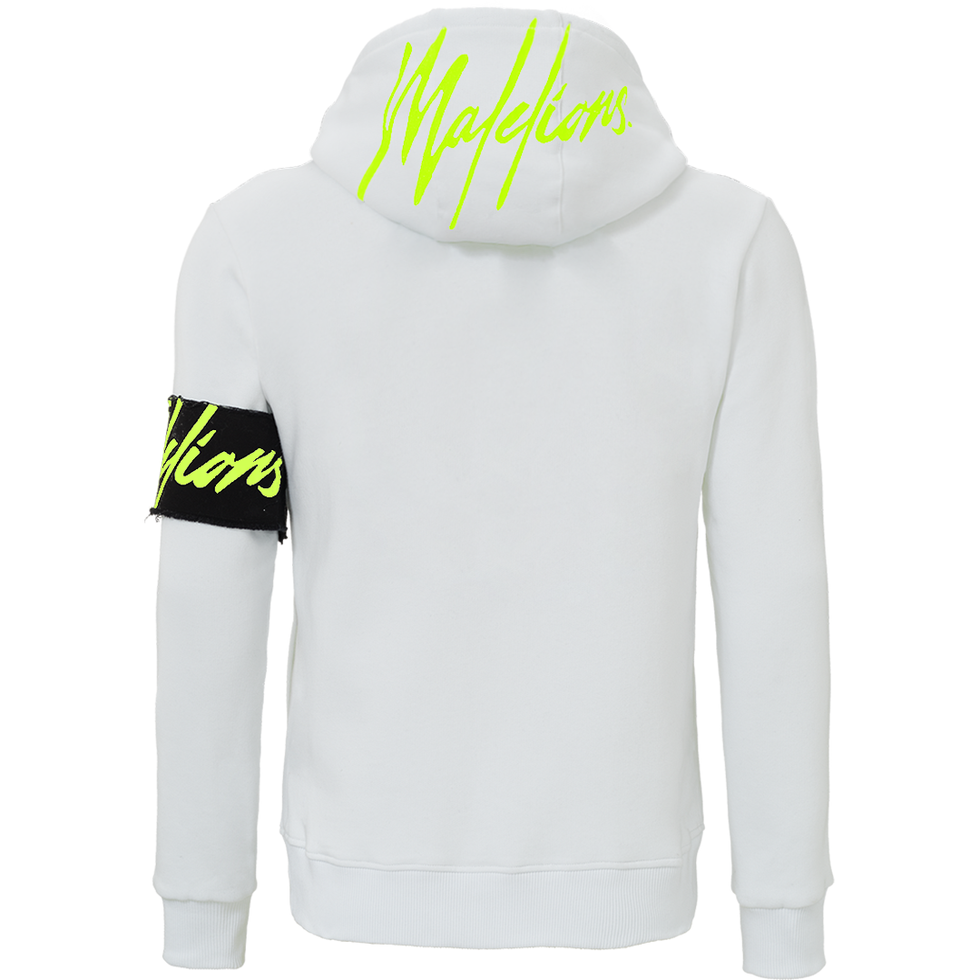 Captain Hoodie – White/Neon Yellow 