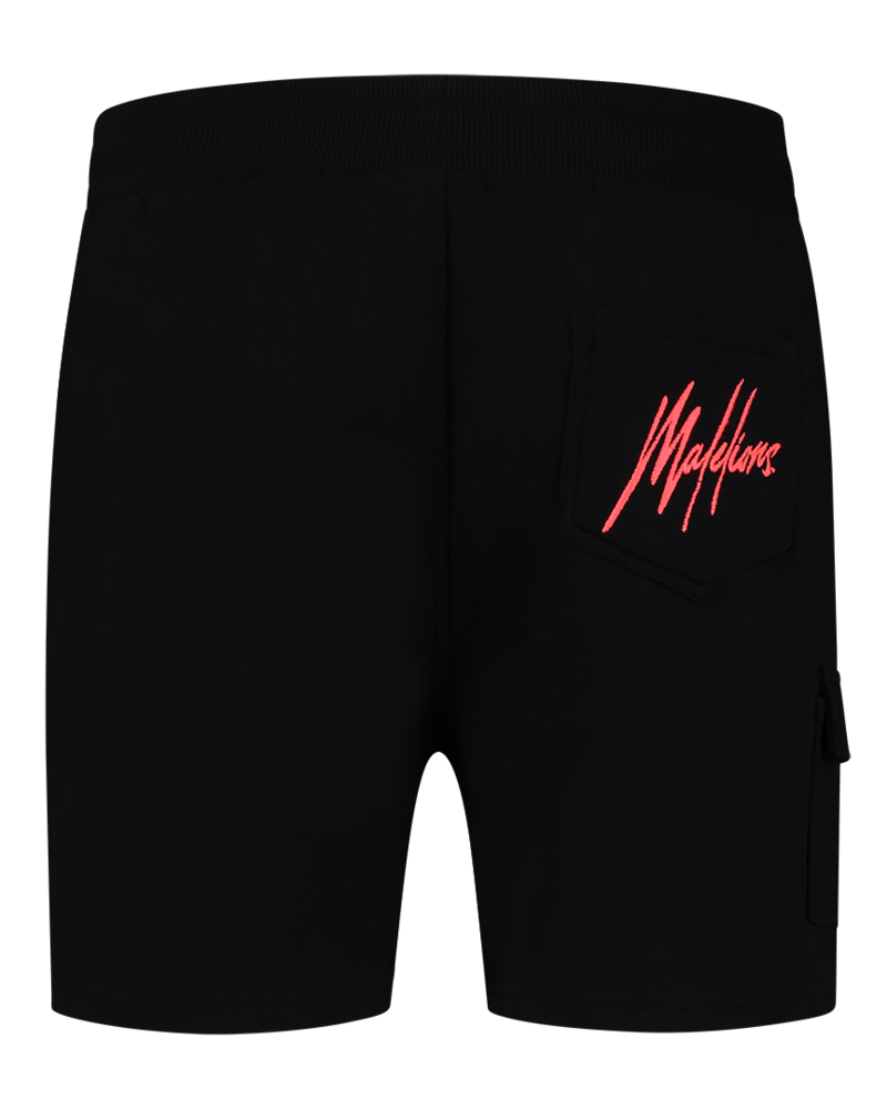 Malelions Malelions Pocket Short - Black/Neon Red
