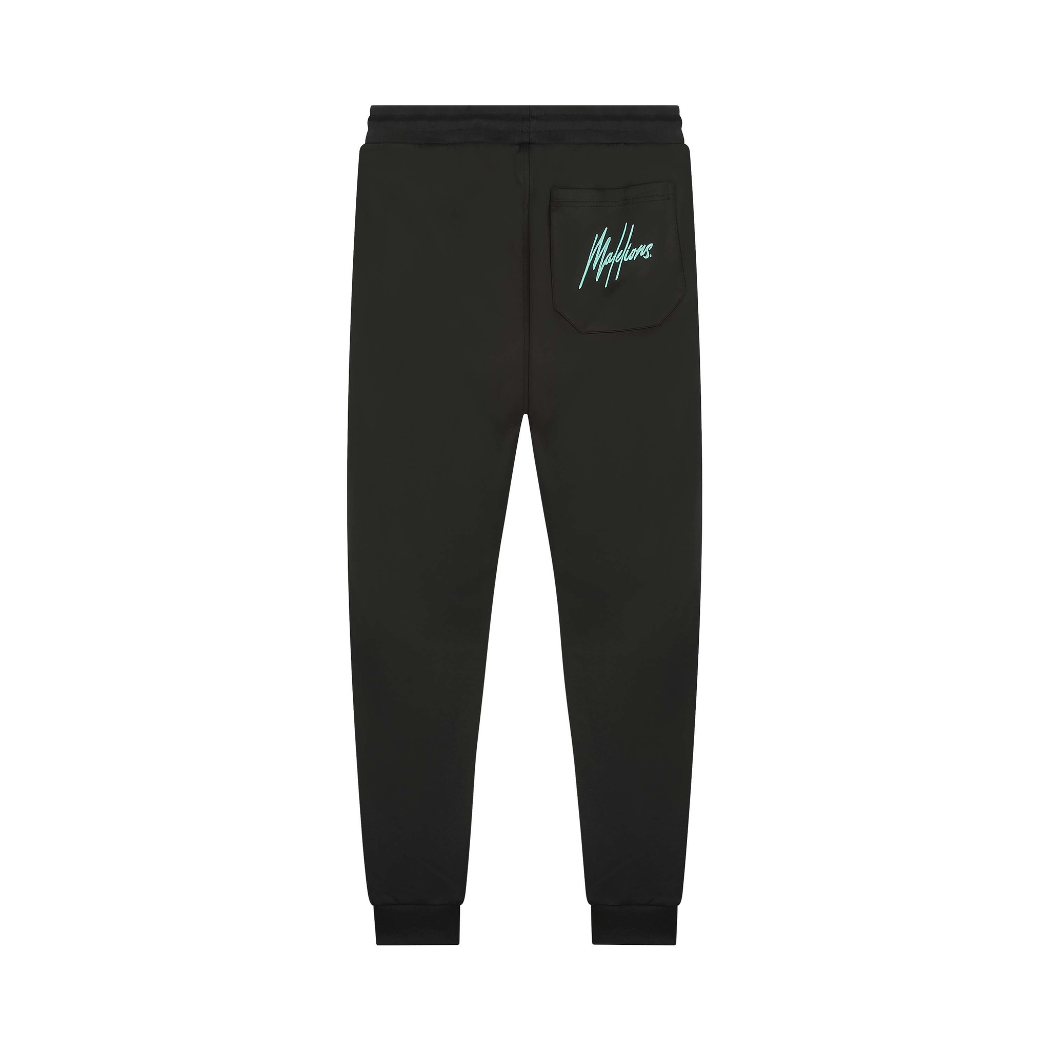 turquoise track pants
