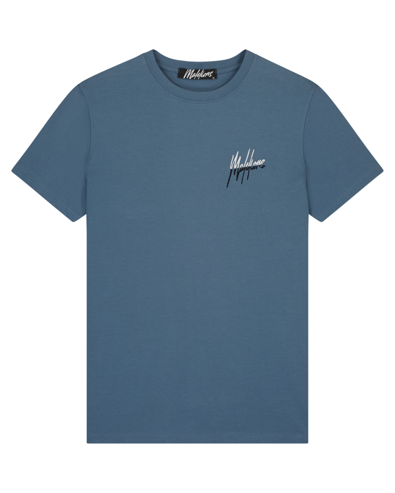 Malelions Malelions Men Split T-Shirt - Vintage Blue/White