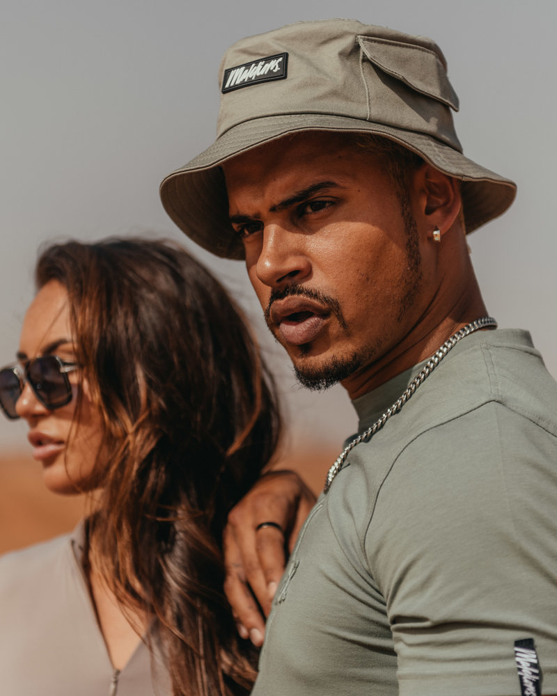 Men Pocket Bucket Hat - Dark Sage 