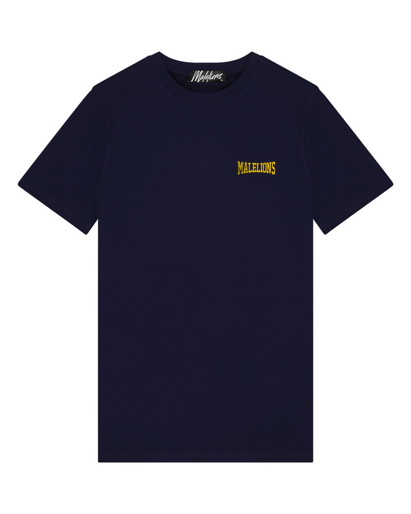 Malelions Malelions Men Boxer T-Shirt - Navy/Yellow