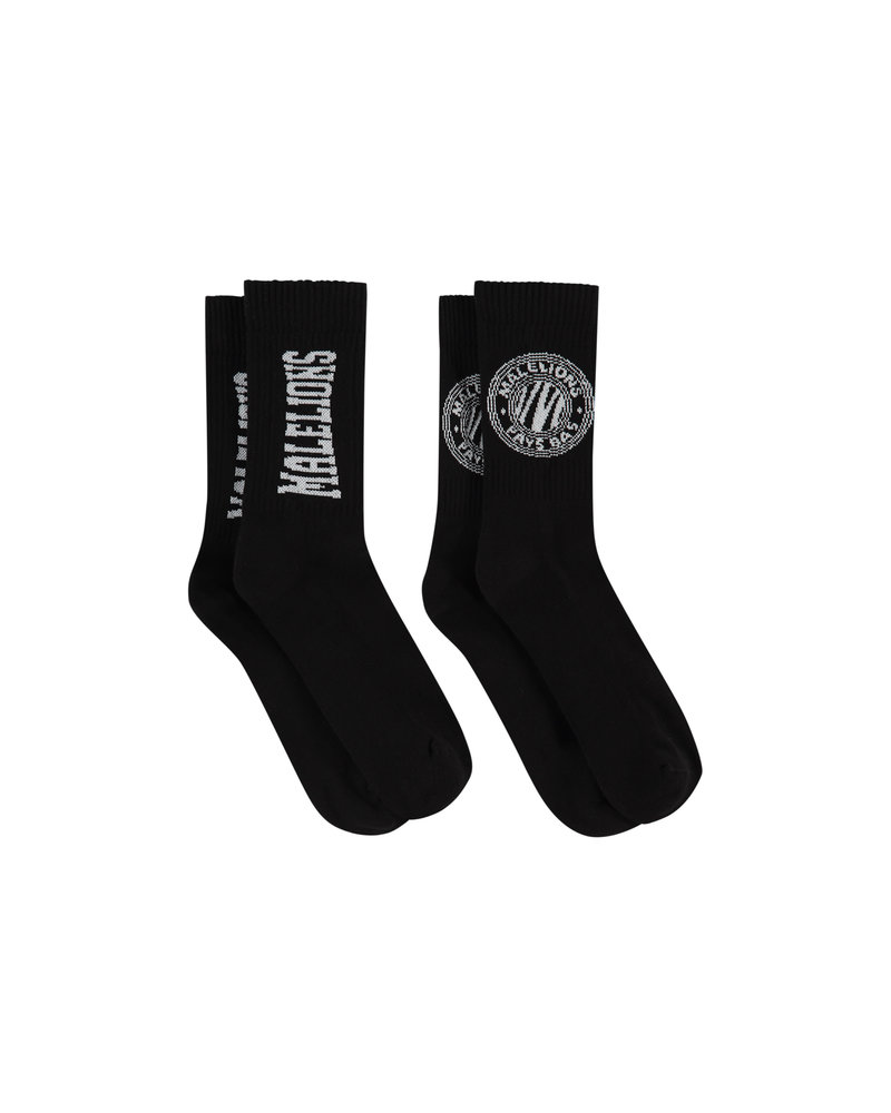 Malelions Malelions Men Unity Socks 2-Pack - Black/White