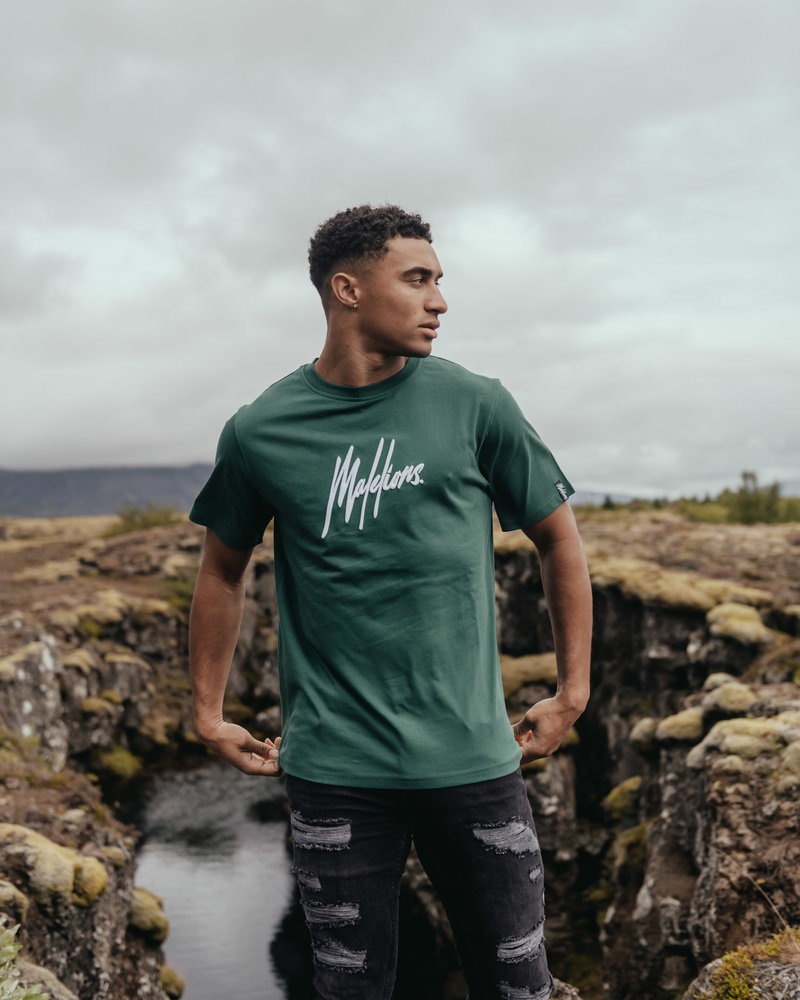 Malelions Malelions Men Essentials Regular T-Shirt - Dark Green