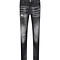 Malelions Men Stained Jeans - Black
