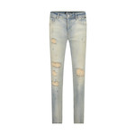 Men Stained Jeans - Light Blue