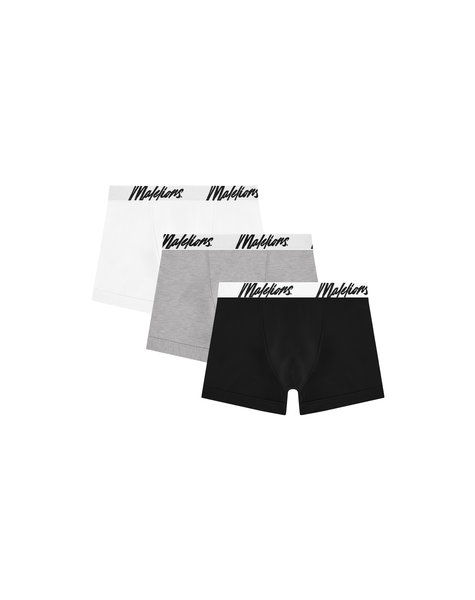 Men Boxer 3-Pack - White/Grey/Black