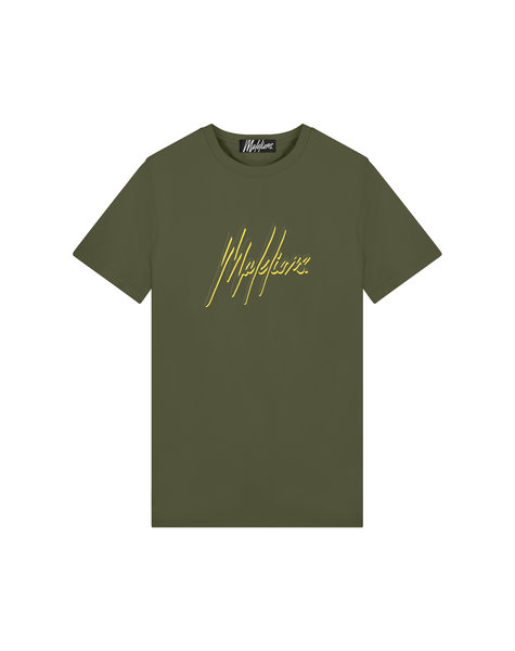 Duo Essentials T-Shirt - Army/Yellow