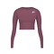 Malelions Women Sport Longsleeve Crop Top - Mauve