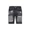 Malelions Men Biker Denim Short - Grey/Cherry