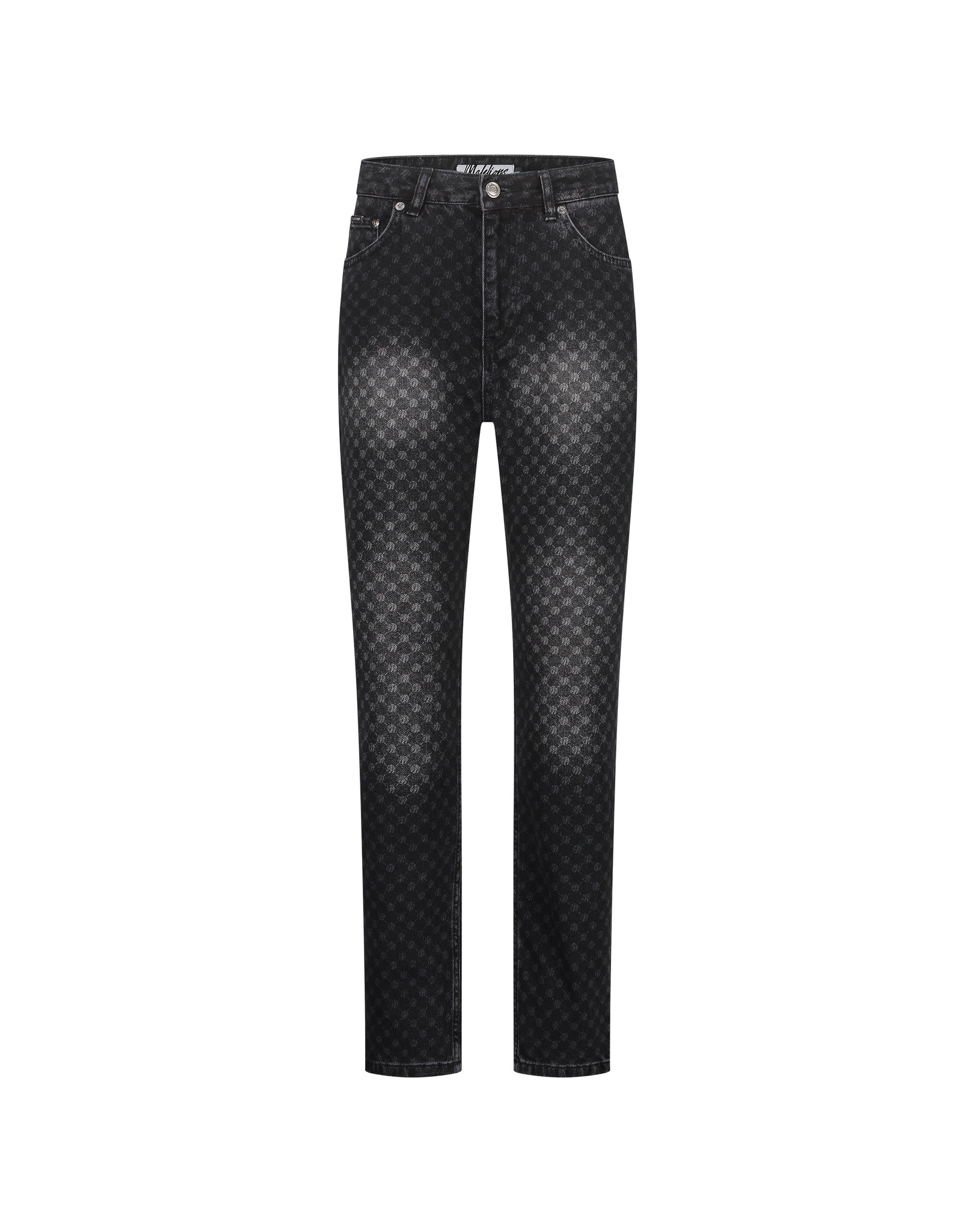 Malelions Women Monogram Jeans - Black - Malelions