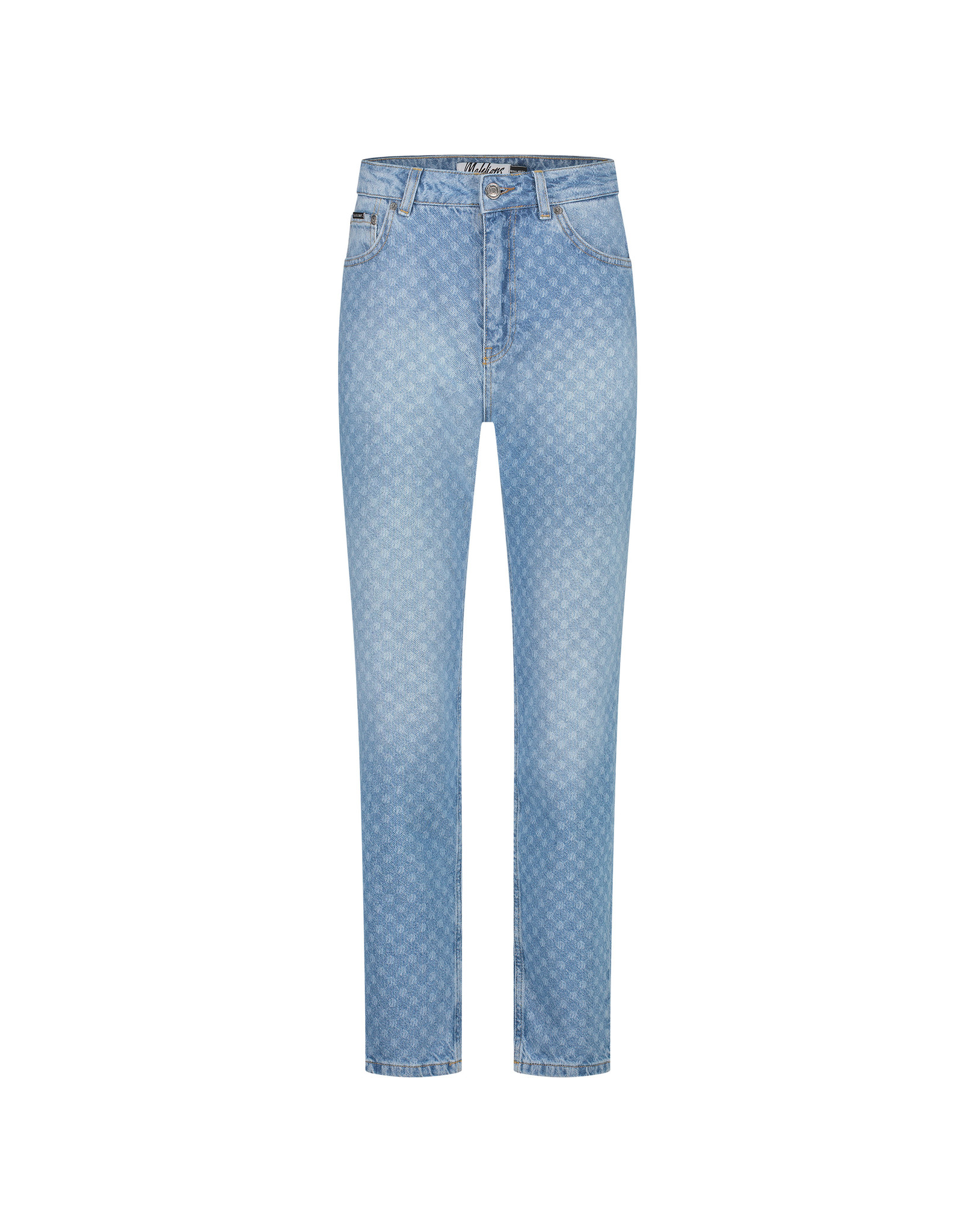 Malelions Women Monogram Jeans - Light Blue - Malelions