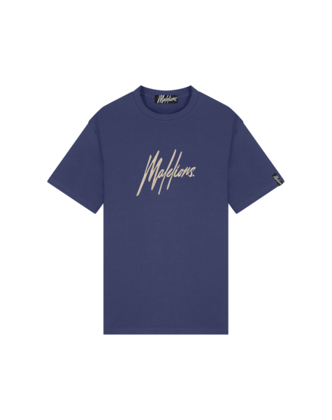 Essentials T-Shirt - Navy/Beige